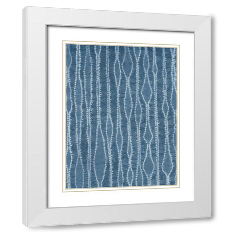 Rikis Shibori II White Modern Wood Framed Art Print with Double Matting by Zarris, Chariklia