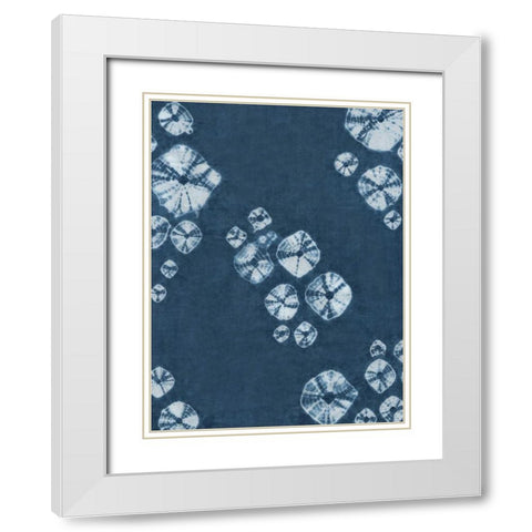 Rikis Shibori III White Modern Wood Framed Art Print with Double Matting by Zarris, Chariklia