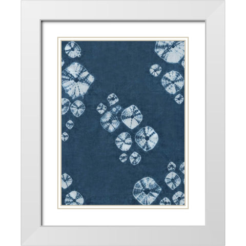 Rikis Shibori III White Modern Wood Framed Art Print with Double Matting by Zarris, Chariklia