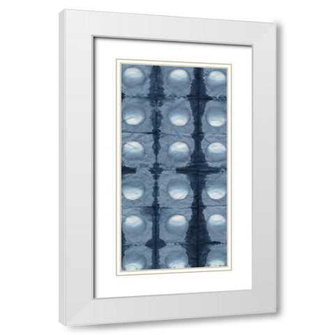 Shibori I White Modern Wood Framed Art Print with Double Matting by Zarris, Chariklia