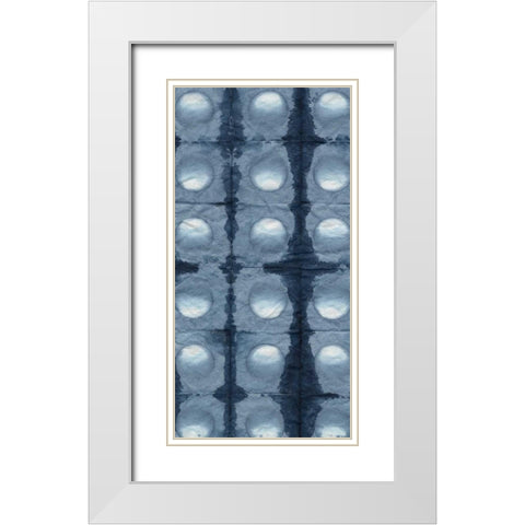 Shibori I White Modern Wood Framed Art Print with Double Matting by Zarris, Chariklia