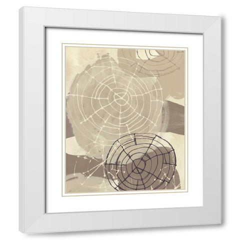 Spiral Gesture I White Modern Wood Framed Art Print with Double Matting by Vess, June Erica