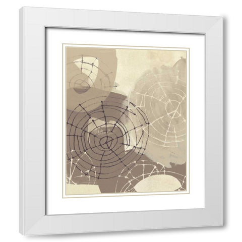 Spiral Gesture II White Modern Wood Framed Art Print with Double Matting by Vess, June Erica