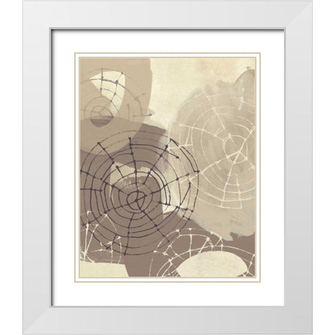 Spiral Gesture II White Modern Wood Framed Art Print with Double Matting by Vess, June Erica