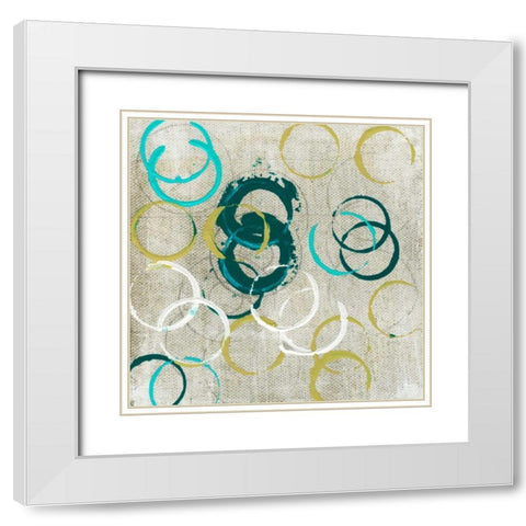 Graffiti I White Modern Wood Framed Art Print with Double Matting by Fagalde, Jarman