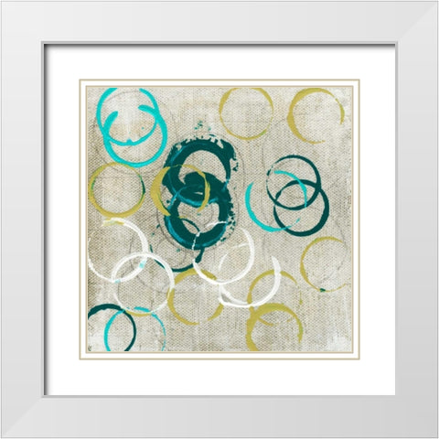 Graffiti I White Modern Wood Framed Art Print with Double Matting by Fagalde, Jarman