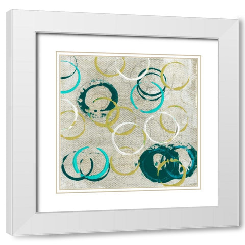 Graffiti II White Modern Wood Framed Art Print with Double Matting by Fagalde, Jarman