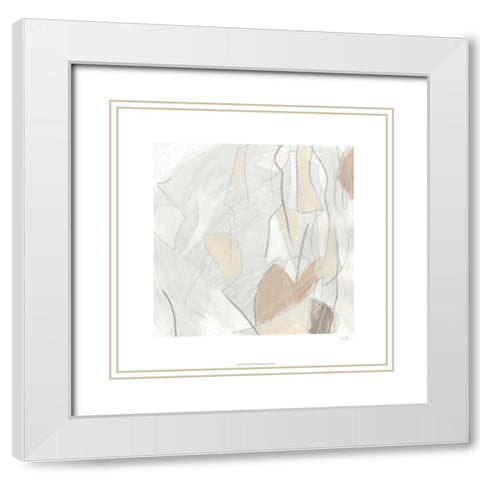 Inert Mosaic II White Modern Wood Framed Art Print with Double Matting by Vess, June Erica