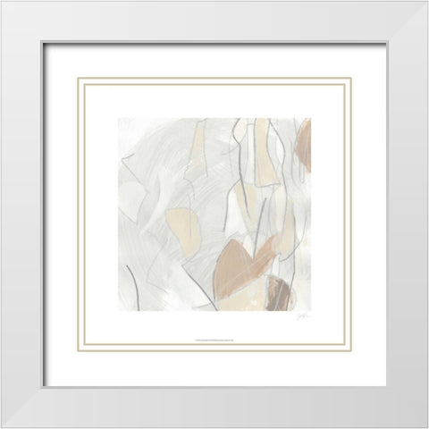 Inert Mosaic II White Modern Wood Framed Art Print with Double Matting by Vess, June Erica
