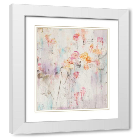 Spotted Garden I White Modern Wood Framed Art Print with Double Matting by OToole, Tim