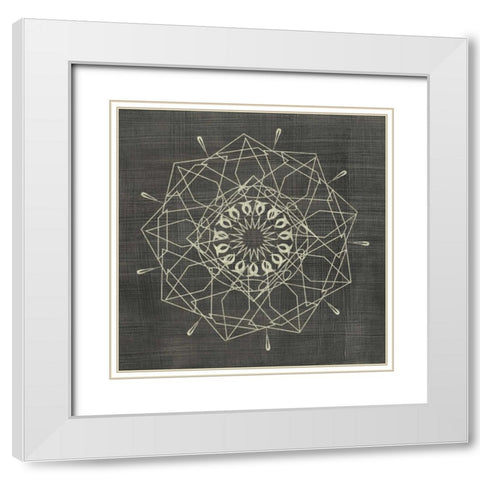 Geometric Tile II White Modern Wood Framed Art Print with Double Matting by Zarris, Chariklia