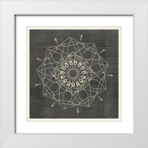 Geometric Tile II White Modern Wood Framed Art Print with Double Matting by Zarris, Chariklia