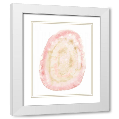 Custom Radiant Geode I White Modern Wood Framed Art Print with Double Matting by McCavitt, Naomi