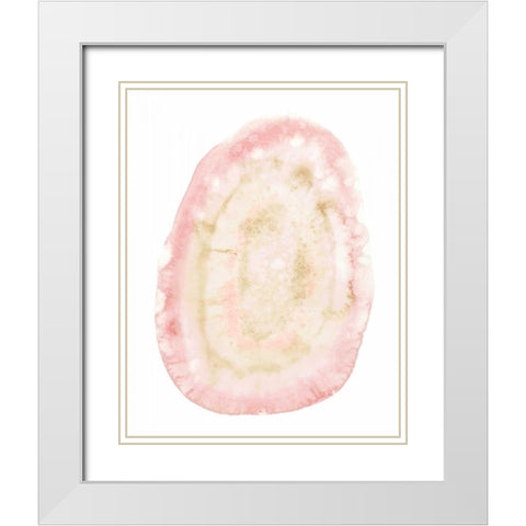 Custom Radiant Geode I White Modern Wood Framed Art Print with Double Matting by McCavitt, Naomi