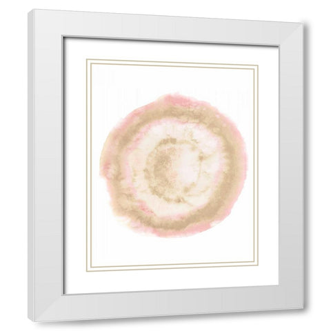 Custom Radiant Geode II White Modern Wood Framed Art Print with Double Matting by McCavitt, Naomi