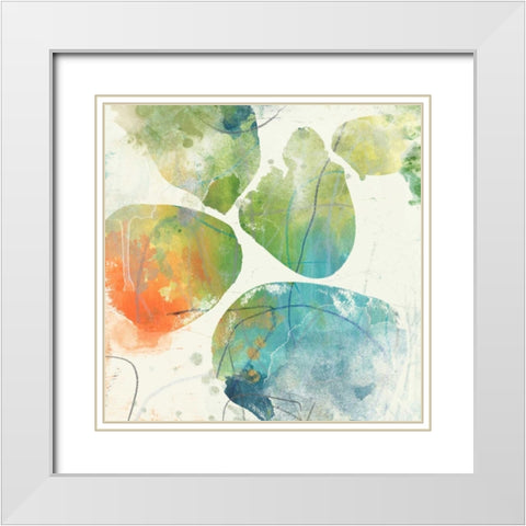 Color Motion I White Modern Wood Framed Art Print with Double Matting by Vess, June Erica