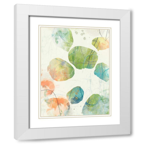 Color Motion III White Modern Wood Framed Art Print with Double Matting by Vess, June Erica