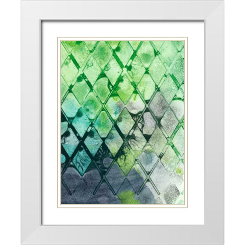 Dynamic Assembly I White Modern Wood Framed Art Print with Double Matting by Chandler, Sharon