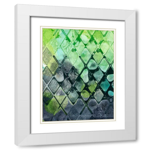 Dynamic Assembly II White Modern Wood Framed Art Print with Double Matting by Chandler, Sharon