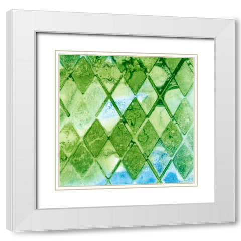 Dynamic Assembly III White Modern Wood Framed Art Print with Double Matting by Chandler, Sharon