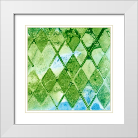 Dynamic Assembly III White Modern Wood Framed Art Print with Double Matting by Chandler, Sharon