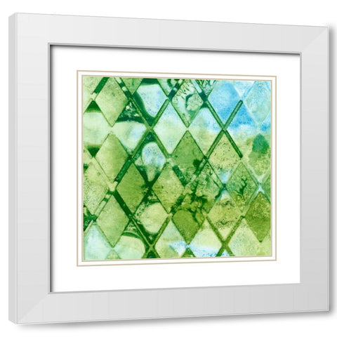 Dynamic Assembly IV White Modern Wood Framed Art Print with Double Matting by Chandler, Sharon