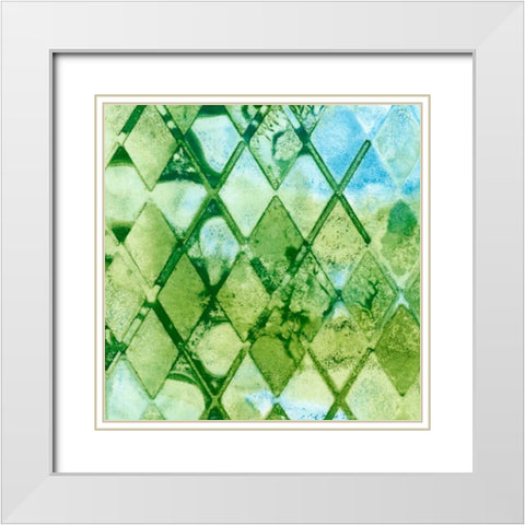 Dynamic Assembly IV White Modern Wood Framed Art Print with Double Matting by Chandler, Sharon