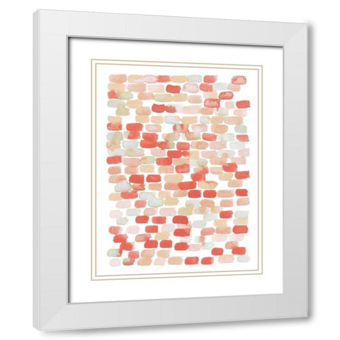 Candy Pattern II White Modern Wood Framed Art Print with Double Matting by Popp, Grace