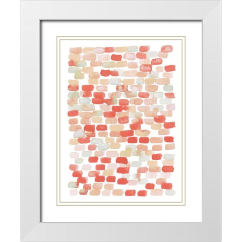 Candy Pattern II White Modern Wood Framed Art Print with Double Matting by Popp, Grace