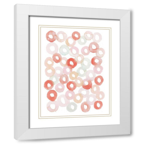 Candy Pattern III White Modern Wood Framed Art Print with Double Matting by Popp, Grace