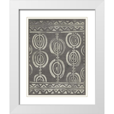 Mudcloth Patterns IV White Modern Wood Framed Art Print with Double Matting by Vess, June Erica
