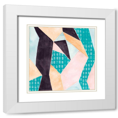 Sakura Abstract II White Modern Wood Framed Art Print with Double Matting by Popp, Grace
