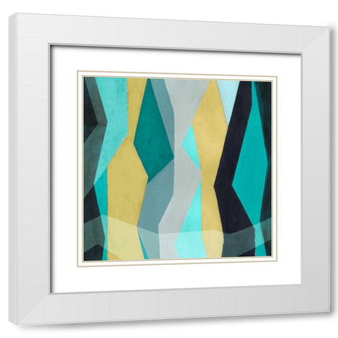 Color Block Pattern I White Modern Wood Framed Art Print with Double Matting by Popp, Grace