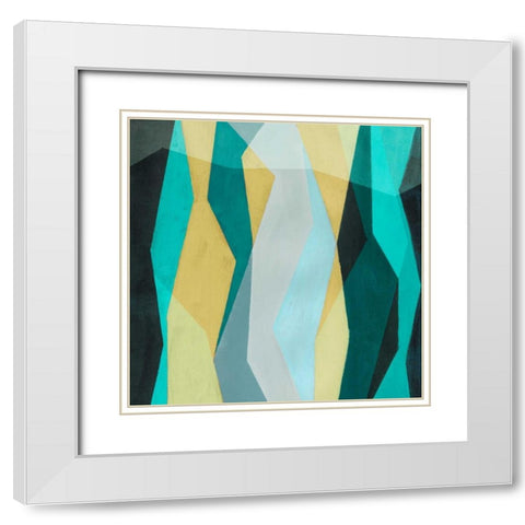 Color Block Pattern II White Modern Wood Framed Art Print with Double Matting by Popp, Grace