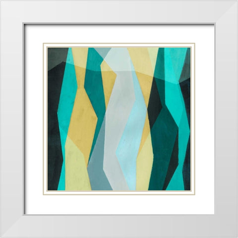 Color Block Pattern II White Modern Wood Framed Art Print with Double Matting by Popp, Grace