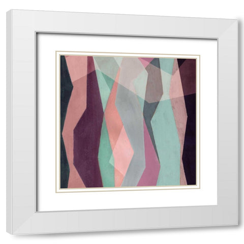 Color Block Pattern III White Modern Wood Framed Art Print with Double Matting by Popp, Grace