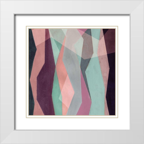 Color Block Pattern III White Modern Wood Framed Art Print with Double Matting by Popp, Grace