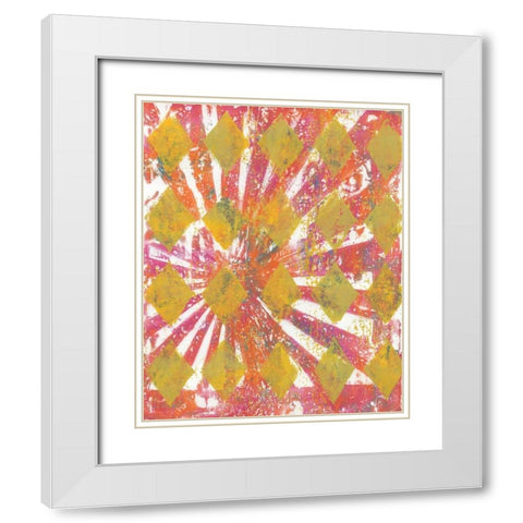 Harlequin Abstract II White Modern Wood Framed Art Print with Double Matting by McCavitt, Naomi