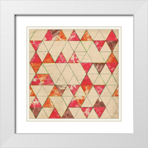 Geometric Color Shape IV White Modern Wood Framed Art Print with Double Matting by Orlov, Irena