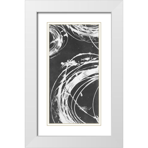 Circle Back I White Modern Wood Framed Art Print with Double Matting by Harper, Ethan