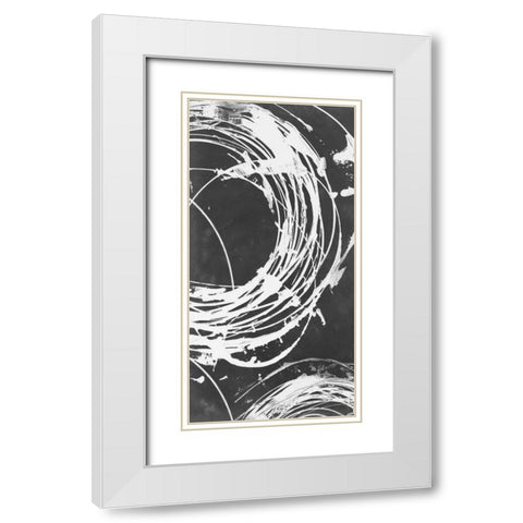 Circle Back II White Modern Wood Framed Art Print with Double Matting by Harper, Ethan