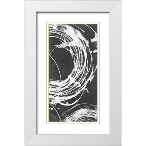 Circle Back II White Modern Wood Framed Art Print with Double Matting by Harper, Ethan