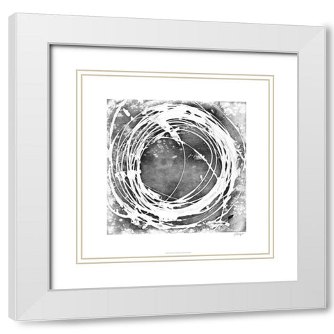 Three-Sixty I White Modern Wood Framed Art Print with Double Matting by Harper, Ethan