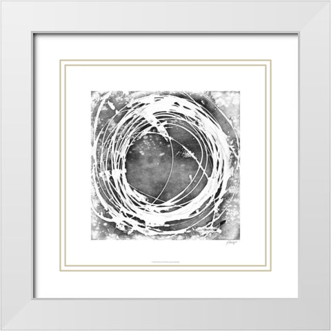 Three-Sixty I White Modern Wood Framed Art Print with Double Matting by Harper, Ethan