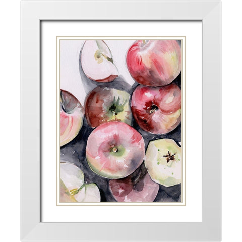 Fruit Slices I White Modern Wood Framed Art Print with Double Matting by Parker, Jennifer Paxton