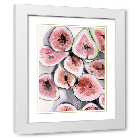 Fruit Slices II White Modern Wood Framed Art Print with Double Matting by Parker, Jennifer Paxton