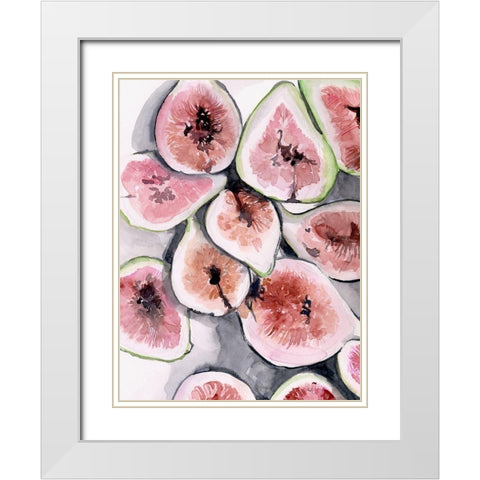 Fruit Slices II White Modern Wood Framed Art Print with Double Matting by Parker, Jennifer Paxton
