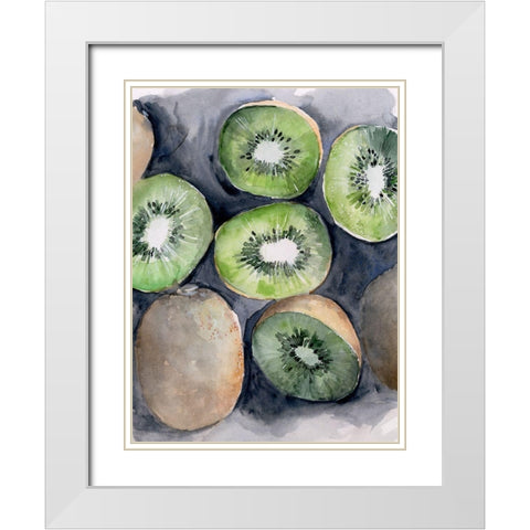Fruit Slices IV White Modern Wood Framed Art Print with Double Matting by Parker, Jennifer Paxton
