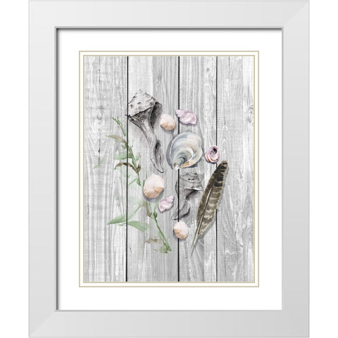 Drifted Ashore I White Modern Wood Framed Art Print with Double Matting by Parker, Jennifer Paxton