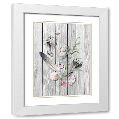Drifted Ashore II White Modern Wood Framed Art Print with Double Matting by Parker, Jennifer Paxton